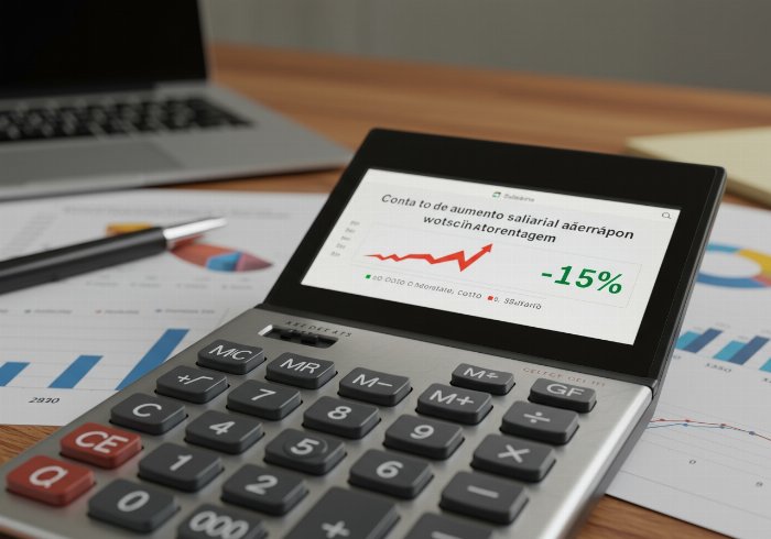 como calcular aumento de salario em porcentagem